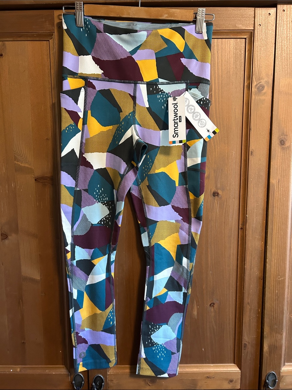 NWT Smartwool Multicolor Abstract Print women’s Leggings, Med